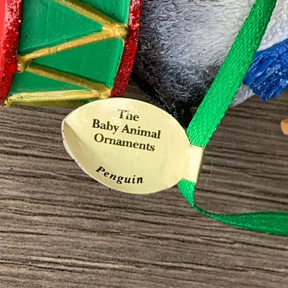 Danbury Mint The Baby Animal Ornaments Penguin W/ Drum & Drumsticks - Picture 7 of 8